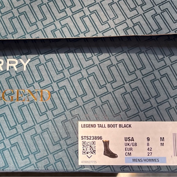 NEW open box Sperry John Legend collab tall black boots 9M mens. main image 6